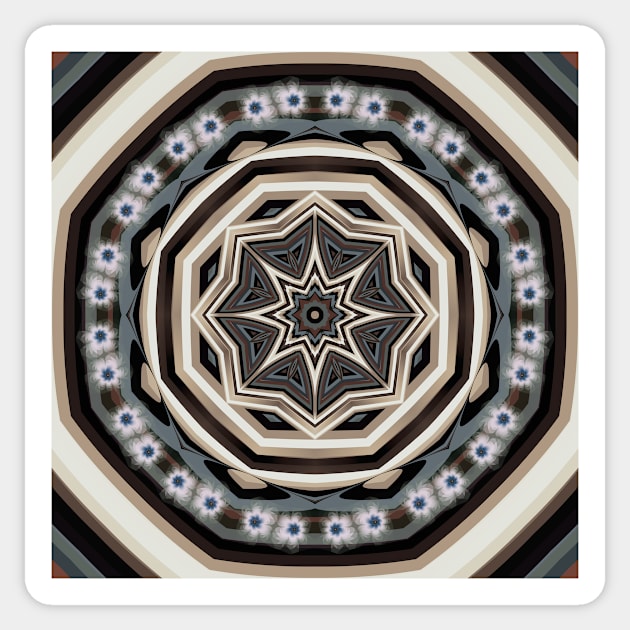 Star Flower Kaleidoscope Sticker by pinkal